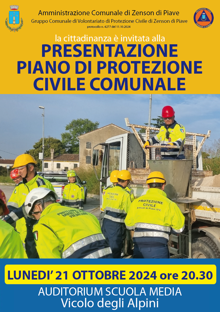 Incontro pubblico di presentazione Piano Protezione Civile Comunale