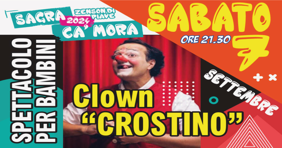 spettacolo per bambini con il clown crostino